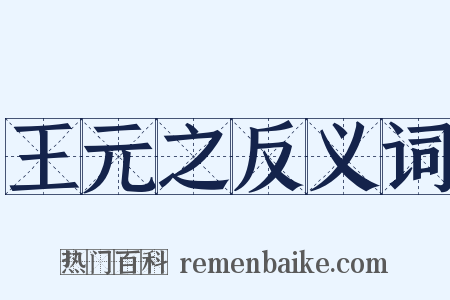 王元之反义词是什么意思的图片